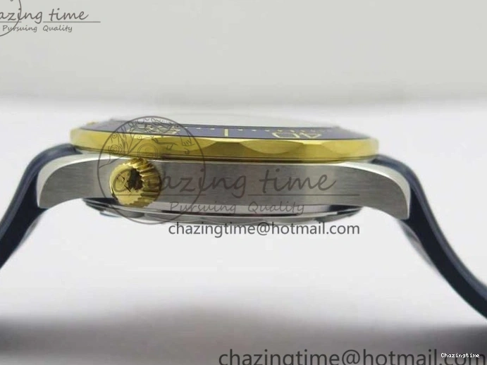 0321 Refined 2018 Seamaster Diver 300M SS YG VSF 1:1 Best Edition YG Bezel Blue Dial on Blue Rubber Strap A 7898